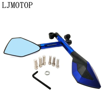 

For YAMAHA YZF R1/R1M FAZER600 MT-03 MT-25 YZF R25 YZF R3 YBR 125 Motorcycle Mirrors Moto Side Rearview MirrorsCNC aluminum