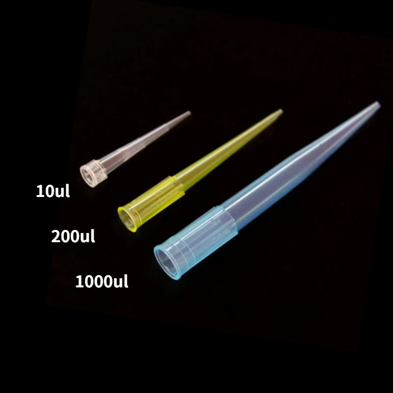 IKEME 500PCS Lab 1000ul Plastic Pipette Tips Biological Test  Disposable Pipette Tip Disposable Laboratory Supplies
