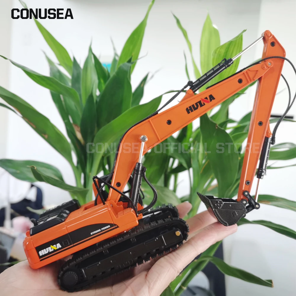 Huina 1722 1:50 Alloy Diecasts & Toy Vehicles Model Digger Long Arm Excavator Truck Car Metal Engineering Vehicle Toy Boy gift huina 1722 1 50 alloy diecasts