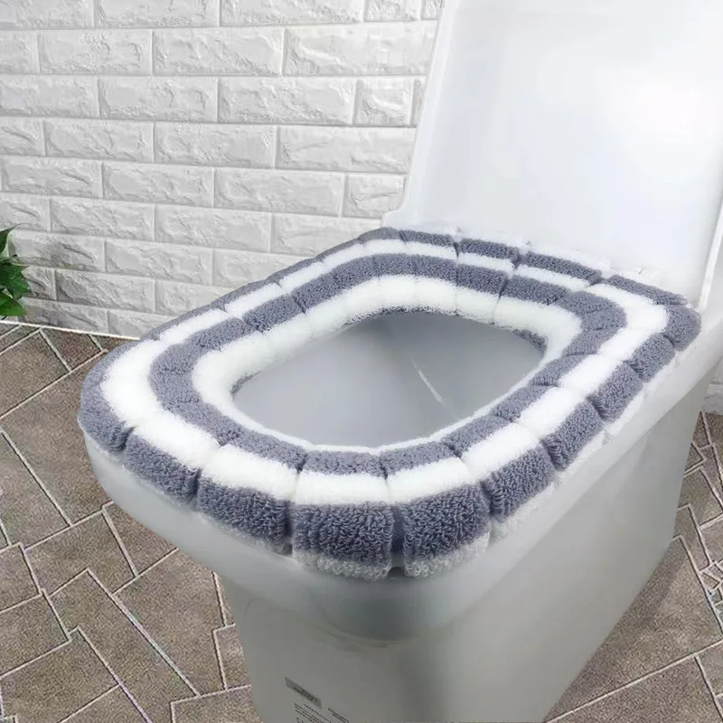 Lot De 4 Housses De Couvercle WC En Velours Doux – Lavables, Couleurs Vives & Élégantes