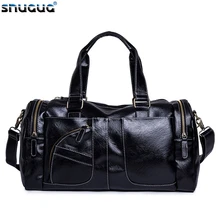 Sacos de fitness de couro do plutônio saco de duffle de luxo sacos de viagem grande bolsa de bagagem de mão saco de treinamento ao ar livre dos homens viajando saco(China)