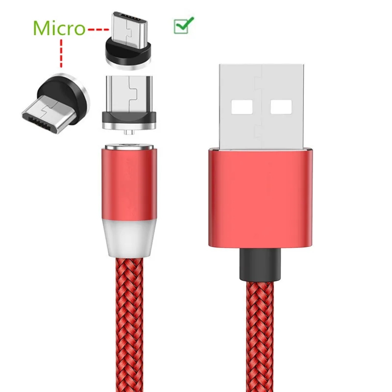 Магнитный зарядный кабель Micro usb 5 В 2 А для телефонов Samsung Galaxy S4 S5 S7 edge A5 A6 A7 A10 J8 J6 J4 +