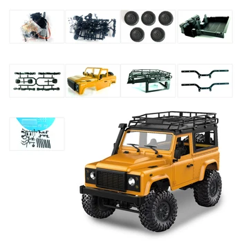 

MN90 1:12 4WD 2.4G RC Climbing Car D90 RC Off-Road Vehicle DIY Assembly Model Vehicle For Children- KIT Version Yellow Red Green