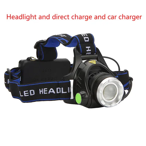 Rechargeable Head light T6 Tactical Headlamp Zoomable Outdoor Waterproof Camping Hiking Night Fishing Light
