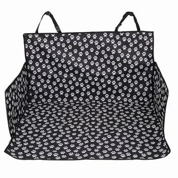 

New Dog Car Back Seat Carrier Waterproof Pet Mat Hammock Cushion Protector Pet carriers Oxford Fabric Paw pattern Car Pet Seat C