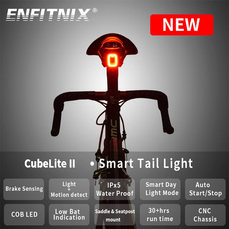 Bike Tail Light Intelligent Sensor Brake Turn Signals Blinker MTB Road Bicycle N