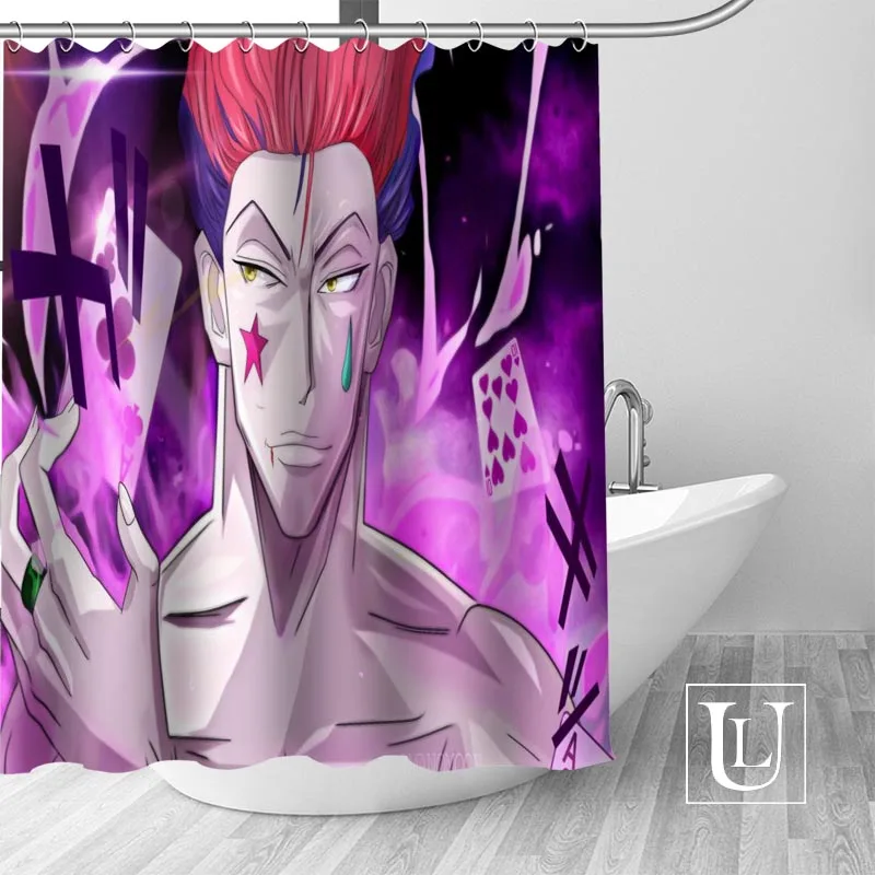 ShunQian Hisoka аниме пользовательские занавески для душа полиэстер ткань для Ванной Экраны занавески s для ванной комнаты 3D Водонепроницаемый Крючок для ванной - Цвет: 7