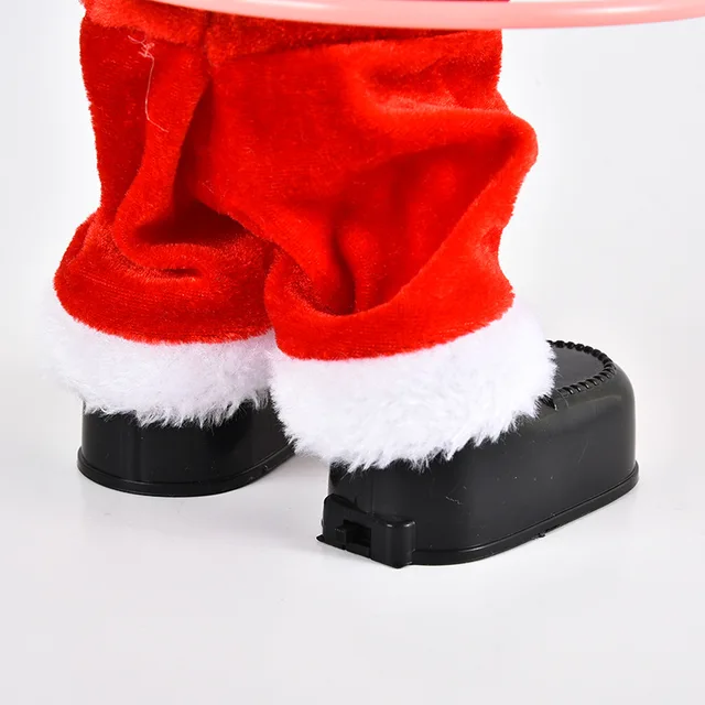 Christmas Dolls 2022 New Christmas Electric Santa Claus Turning Hula Hoop Xmas Gift for Kids 5