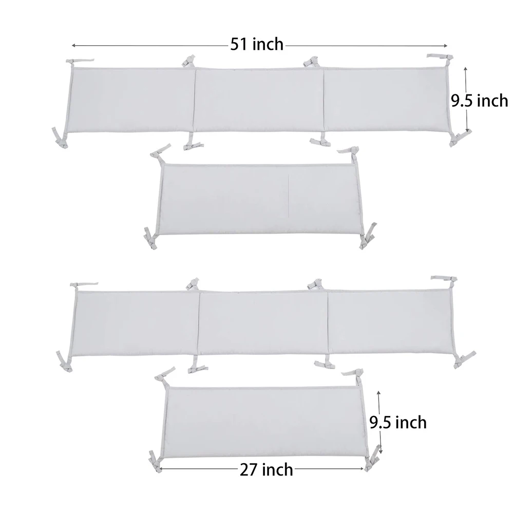 4 шт./компл. детские противоскользящие защитные Детские подушки анти-столкновения лайнер уплотненные безопасные прокладки Детские аксессуары для кроватки бампер для новорожденных