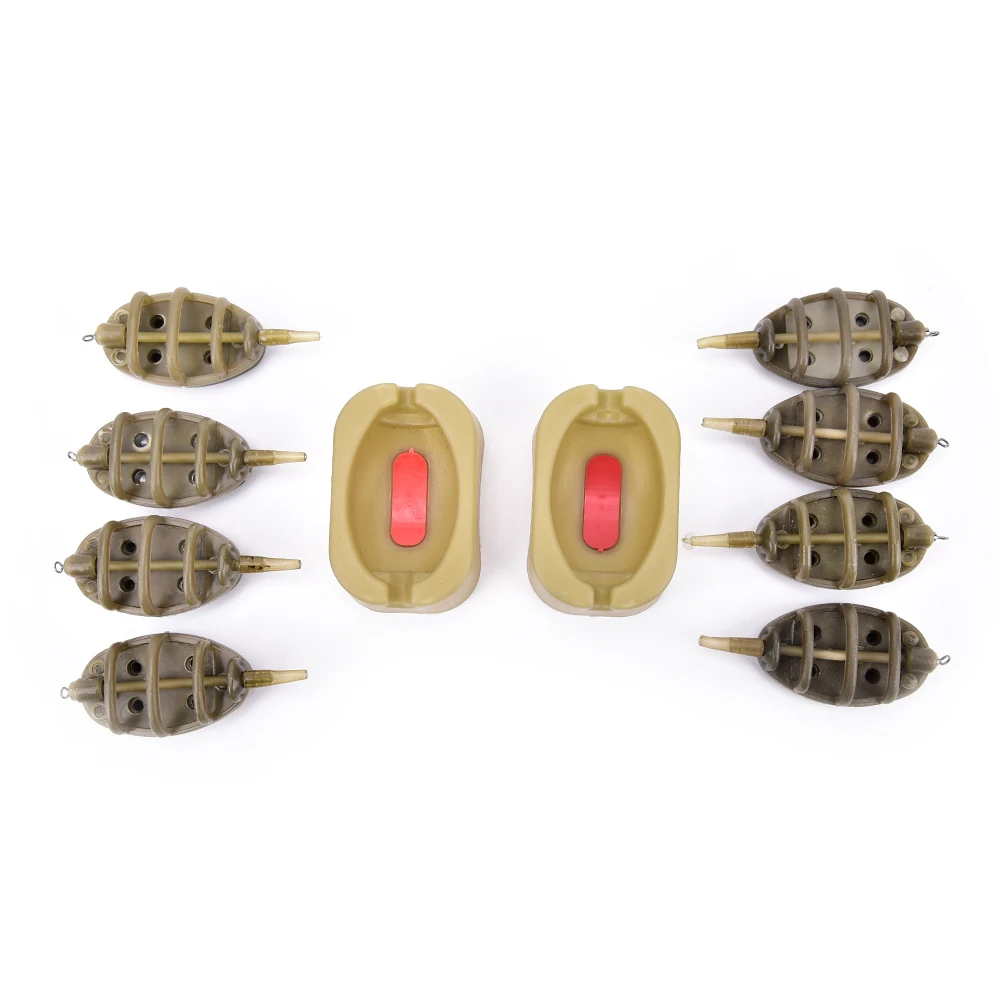 4 Pcs Inline Method Feeder Fishing Carp Feeders with Hook Loop Remover Lead Sinker Tying Tool Kit | Спорт и развлечения