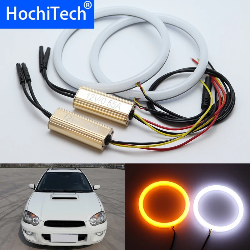 

White & yellow Dual and only white color Cotton LED Angel eyes kit halo ring DRL Turn signal light for Subaru Impreza 2002-2005