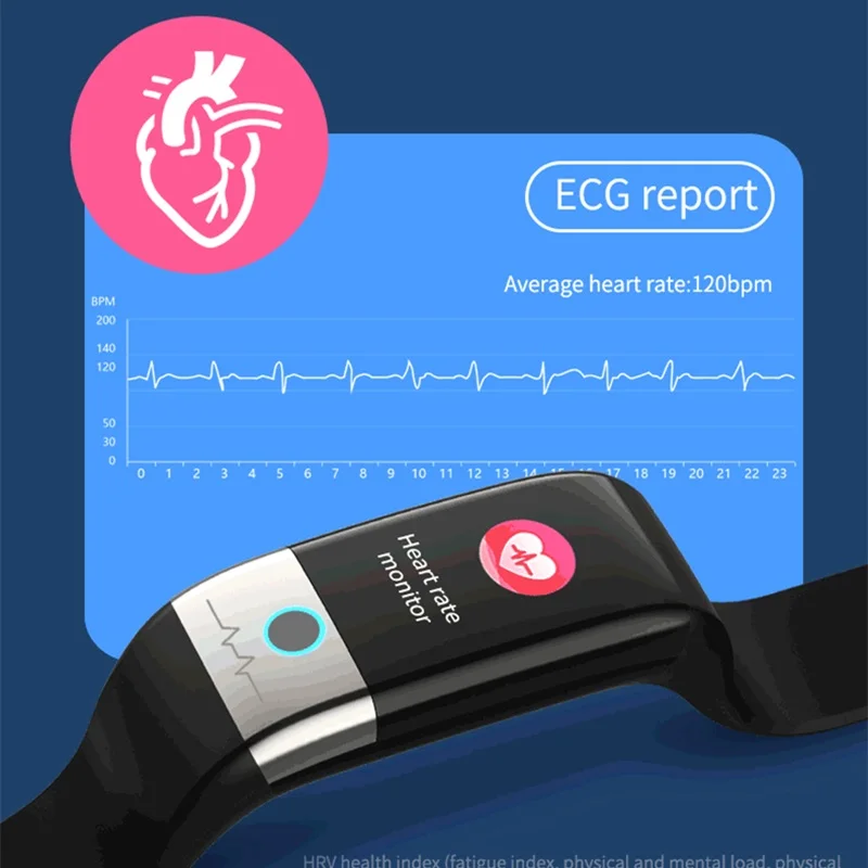 Смарт-часы ONEVAN X1 ECG+ PPG HRV монитор сердечного ритма артериального давления для мужчин трекер активности с usb-разъемом Женский фитнес-браслет