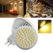 MR16 светодиодный светильник 5W 12V 3528 60SMD теплый белый свет трубки 300LM лампа прожектор