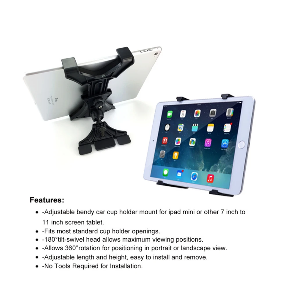 Автомобильный держатель для телефона, подставка для планшета для iPad Mini iPhone X XS 11 Pro Max samsung Galaxy Note 9 10 Plus, слот для cd-плеера, настольное крепление