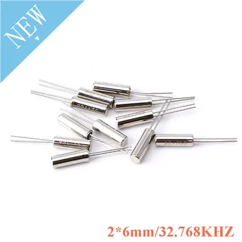 

10pcs 32.768KHz 32.768 KHZ 32.768K Frequency Resonator Oscillator Quartz Crystal Cylender 2*6mm 2x6mm 2mmx6mm 2mm*6mm