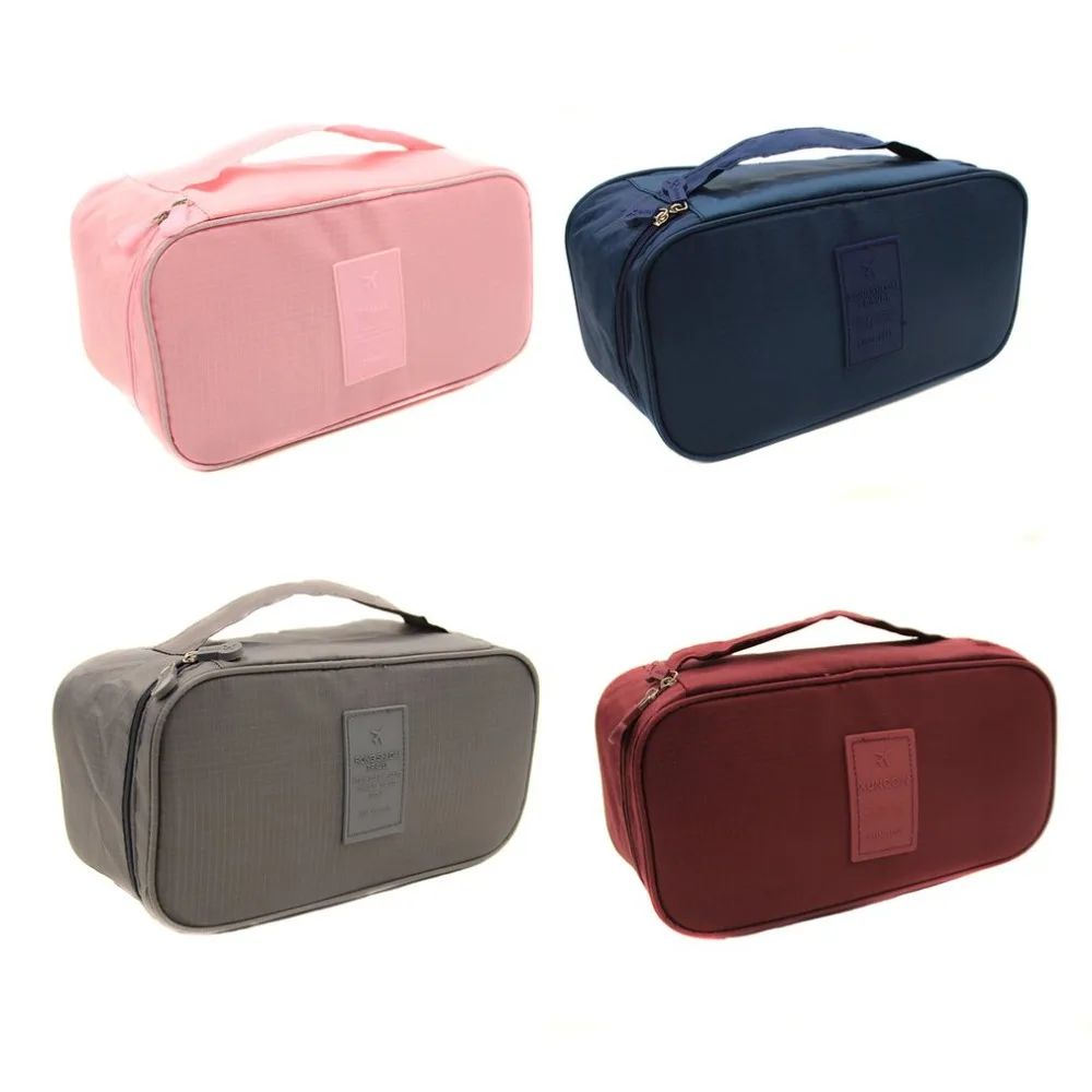 

Household Storage Bag Large Double Layer Travel Organizer Bag for Underwear Bra Lingerie Pouch Cosmetic and Toiletry Kit