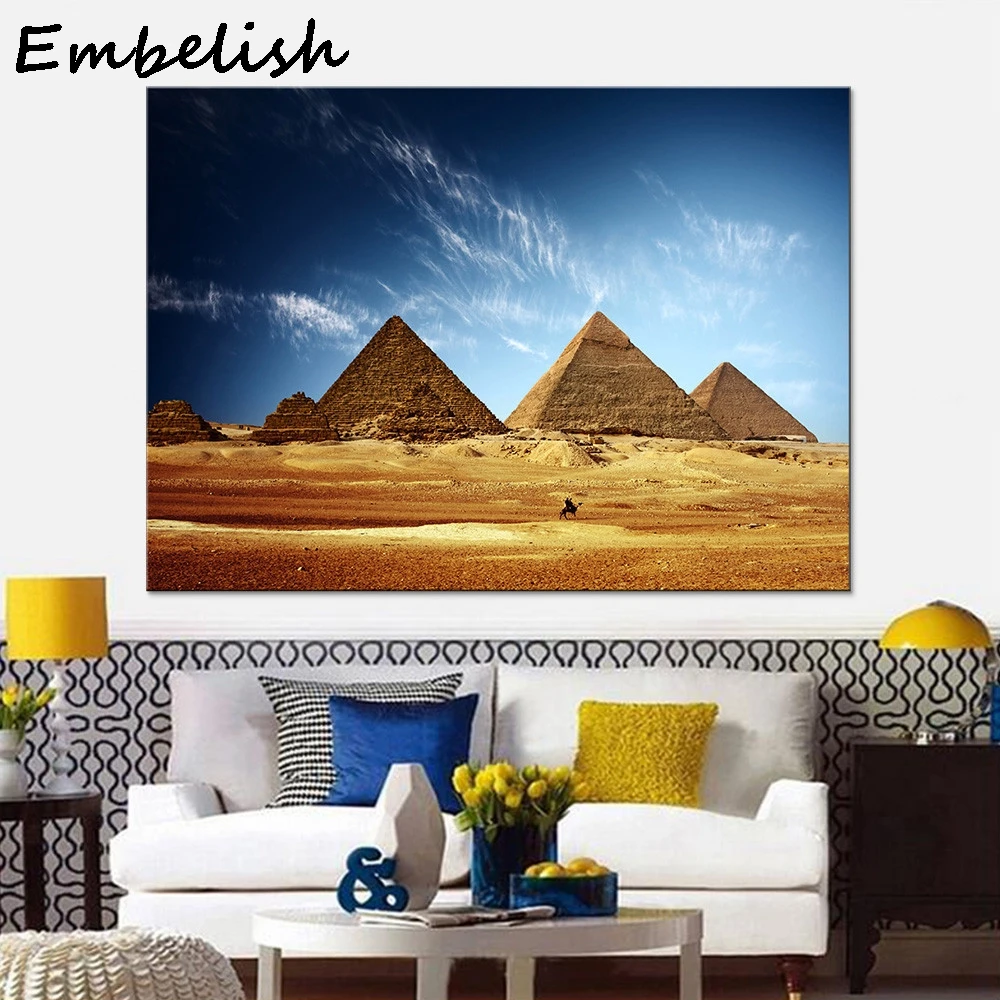 Картина на холсте пирамида из Египта HD-распылитель картины маслом для гостиной