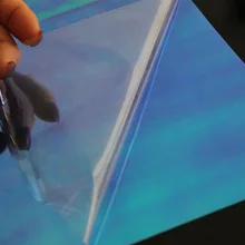 HOHOFILM 45 см x 1000 см Хамелеон оконная пленка Радужная Переливающаяся прозрачная пленка голографическая виниловая самоклеющаяся Солнечная пленка декоративная