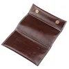 Portable Leather Tobacco Storage Bag Zipper Pouch Buckle Herb Pouch Case Bag Cover 3 Colors ► Photo 1/6