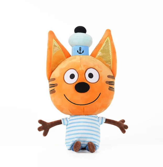 27-33cm Russian Three Happy Cats Plush Toy Doll Cookie Candy Pudding Doll Action Figure children Toy Christmas Gift