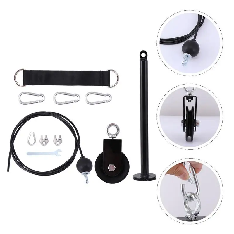 

Fitness Equipment DIY Pulley Cable Machine Attachment System Lifting Arm Biceps Triceps Blaster Hand Strength