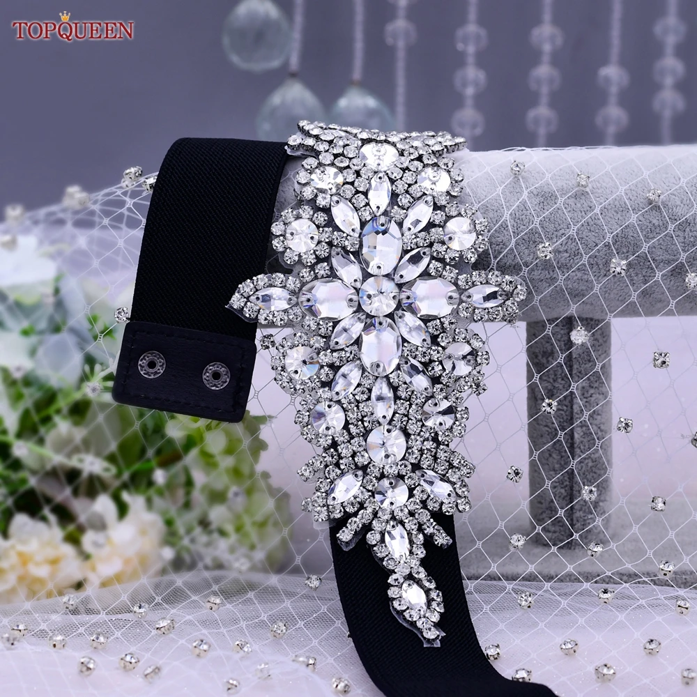 Cintura sottile elastica blu navy con riflessi argento e fibbia con strass / Da sposa/damigella d'onore / Cintura glitterata / Cintura sottile per abito / Cintura per ballo di fine anno - Italia