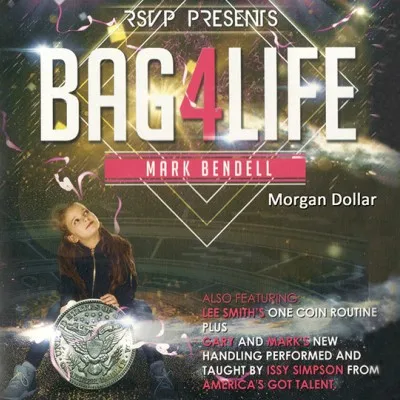 Волшебные фокусы Bag4Life (1 Морган доллар и DVD) крупным планом уличные иллюзии трюк