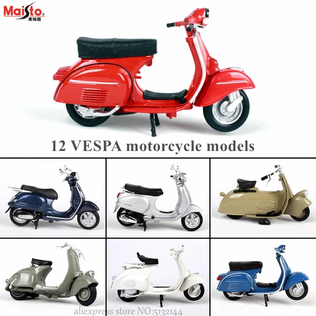 US $9.75 Maisto 118 12 styles Piaggio scooter alloy model Vespa Vespa motorcycle model Roman holiday Collec