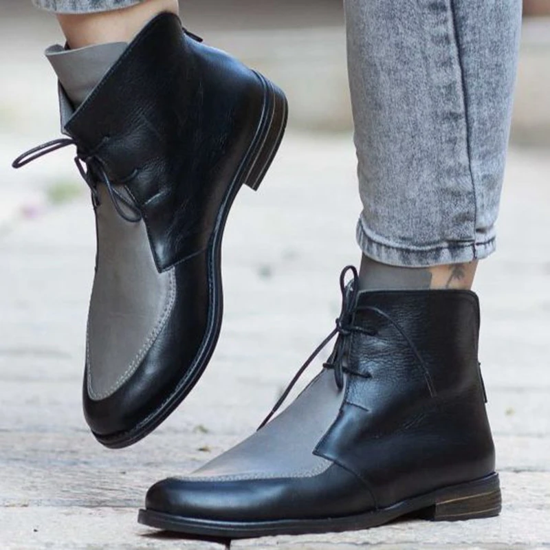 

Winter Boots Women Platform Snow Ankle Boots Lace Up Buckle Shoes Thick Heel Short Boot Ladies Casual Footwear Zapatos De Mujer