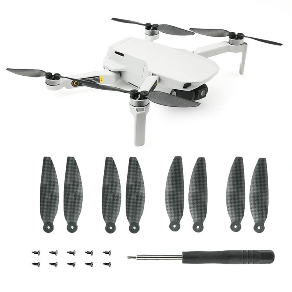 Buy Quick Release Carbon Fiber Propeller Blade Propellers Props for DJI Mavic Mini Drone Spare Parts Replacement Propellers