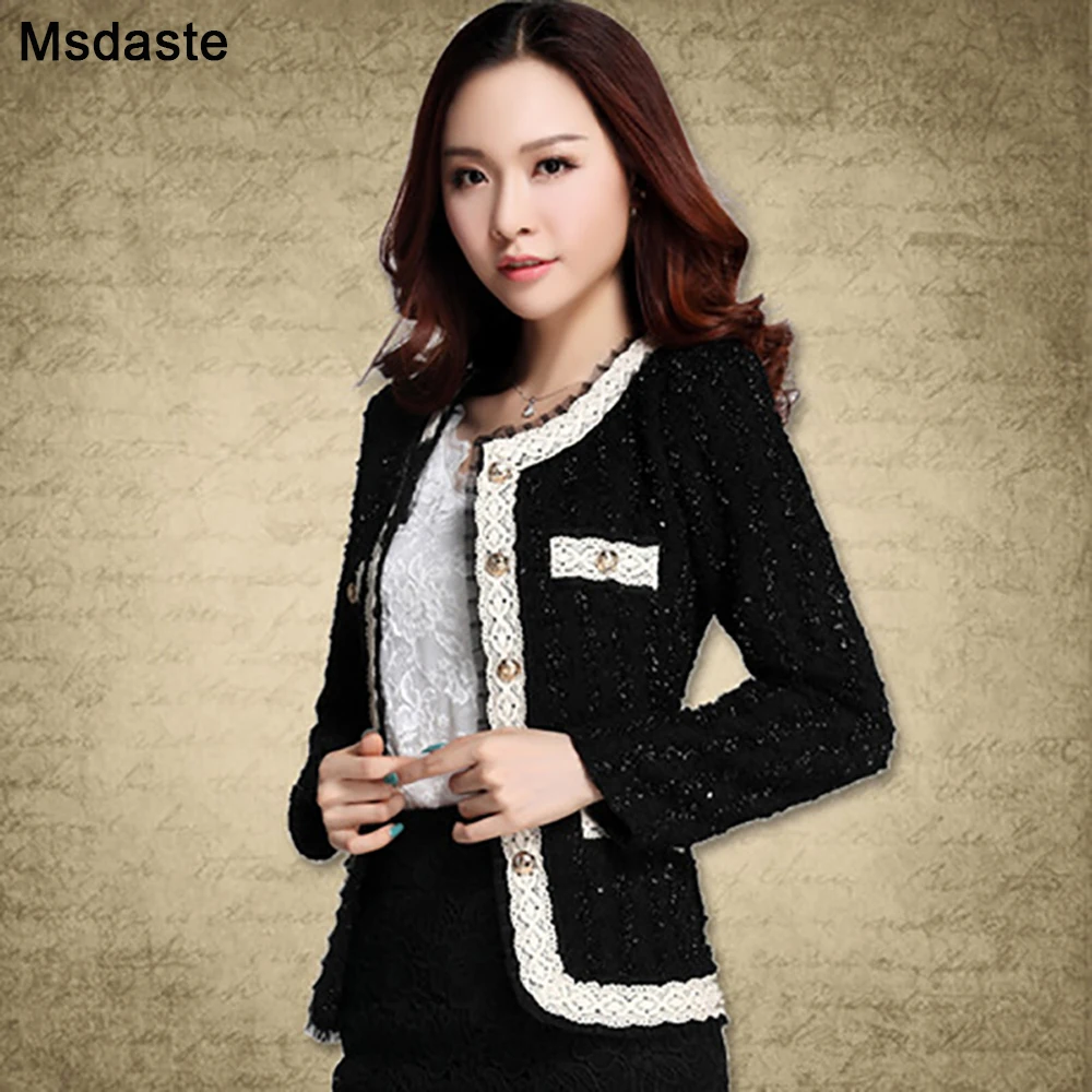 

2019 Blazer Women Paillette Formal Blaser Coats and Jacket for Woman Work Wear Elegant Lady Coat Suit Top Jaqueta Chaqueta Mujer