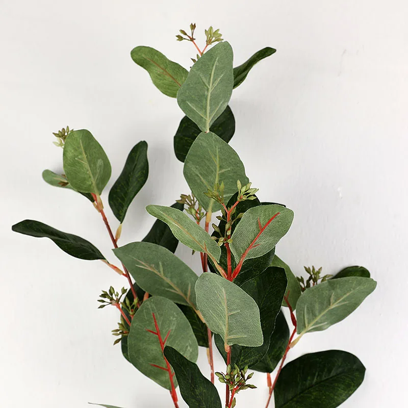 85 см, большие искусственные листочки Миланского дерева, искусственные Тропические Зеленые растения, букет, искусственные листочки эвкалипта для осеннего украшения дома