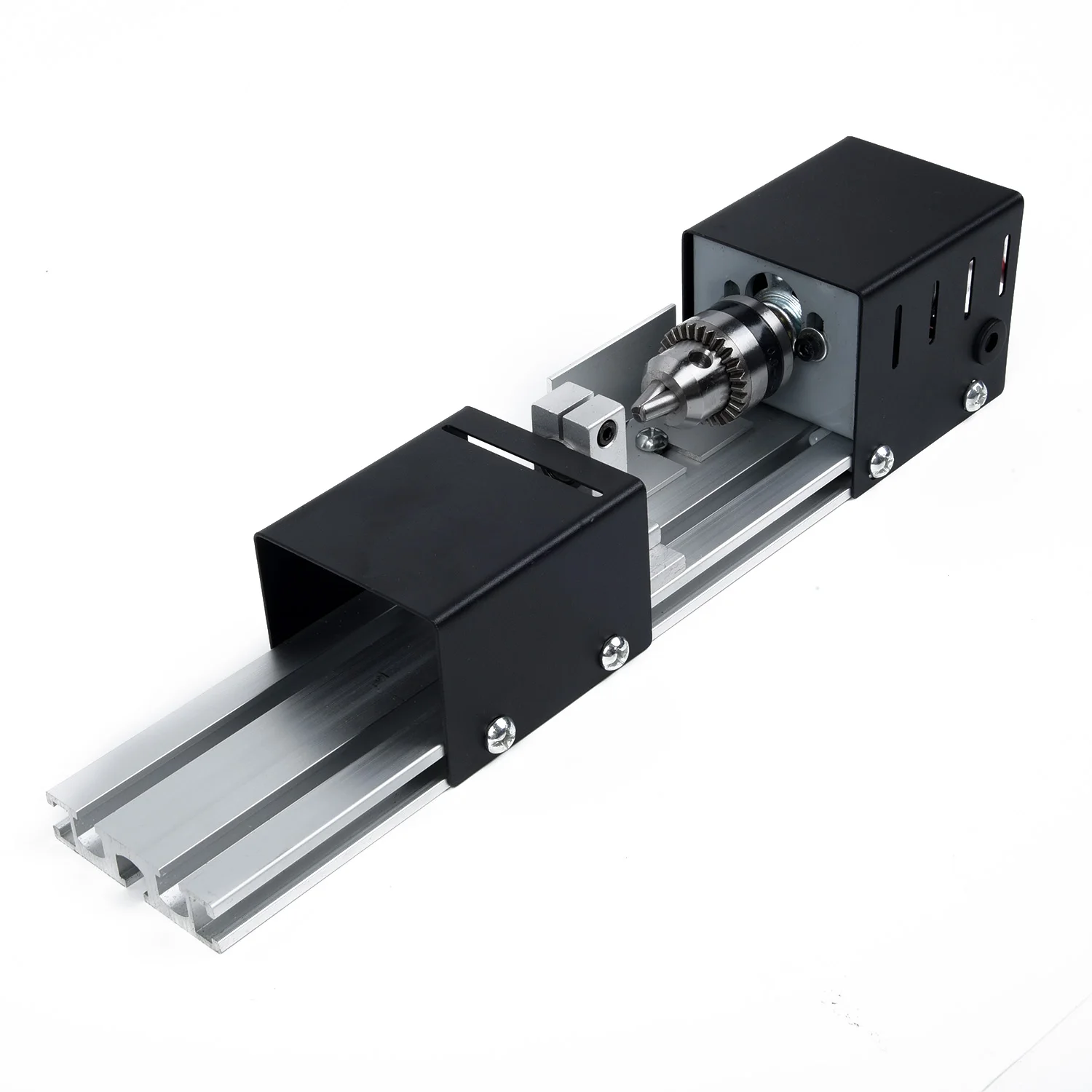 

Aluminum alloy Mini Lathe Machine DC12-24V Set Woodworking DIY Polishing