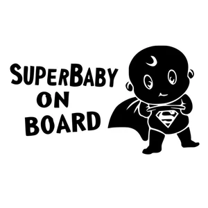 A-0610 Creative with Super Baby Modeling Personality Car Stickers PVC Auto Decorative Accessories Sunscreen Waterproof Decals