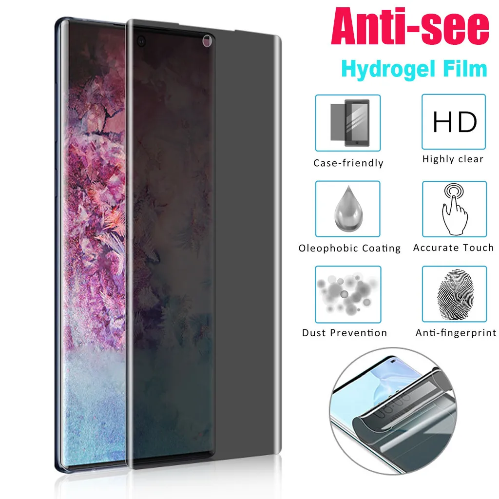 1x защитная пленка для экрана Samsung Galaxy Note10 + зеркальная защита конфиденциальности