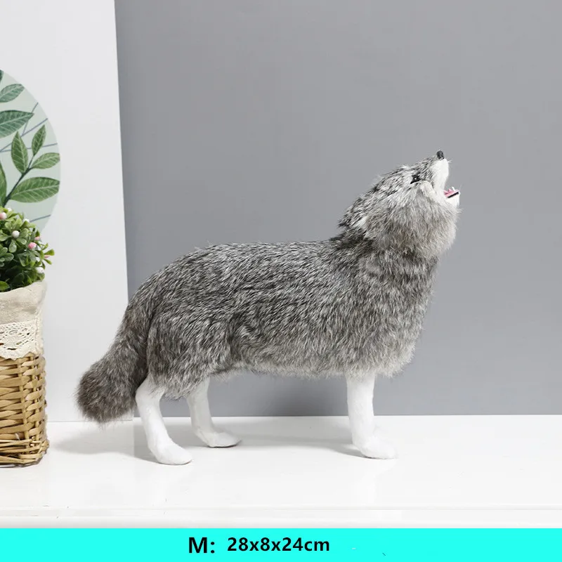 simulation animal dog toy soft shepherd wolf dog animal model exhibition hall home decoration DY80059 (4)