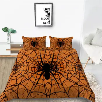 

2020 Bed Sets 3D Print Spider Design Printing Quilt Cover Sets WIth Pillowcase Twin/King Size Decoration For Home