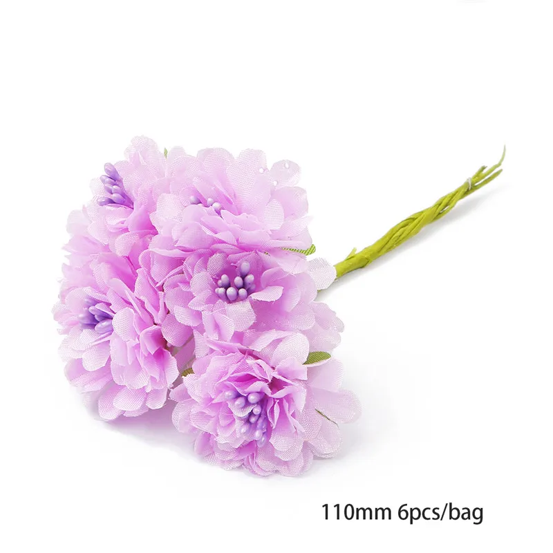 Purple Flower Cherry Stamen Berries Bundle for DIY Decor and Crafting