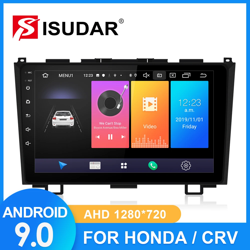 ISUDAR автомобильный Радио для Honda/CRV/CR-V 2006 2007 2008 2011 2 din Android 9 Авто радио мультимедиа gps DVR Камера Оперативная память 2 Гб Встроенная память 32GB USB
