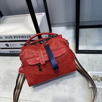 

2020 new fashion pillow soft leather handbags wild atmosphere single shoulder Boston multi-purpose messenger shoulder bag