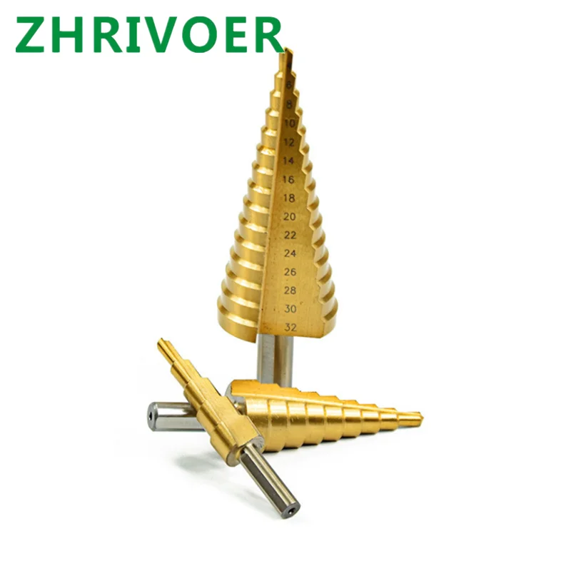 Triangular handle step drill pagoda bit step drill reamer PV plate iron plate aluminum plate drilling 3 Pieces wholesale