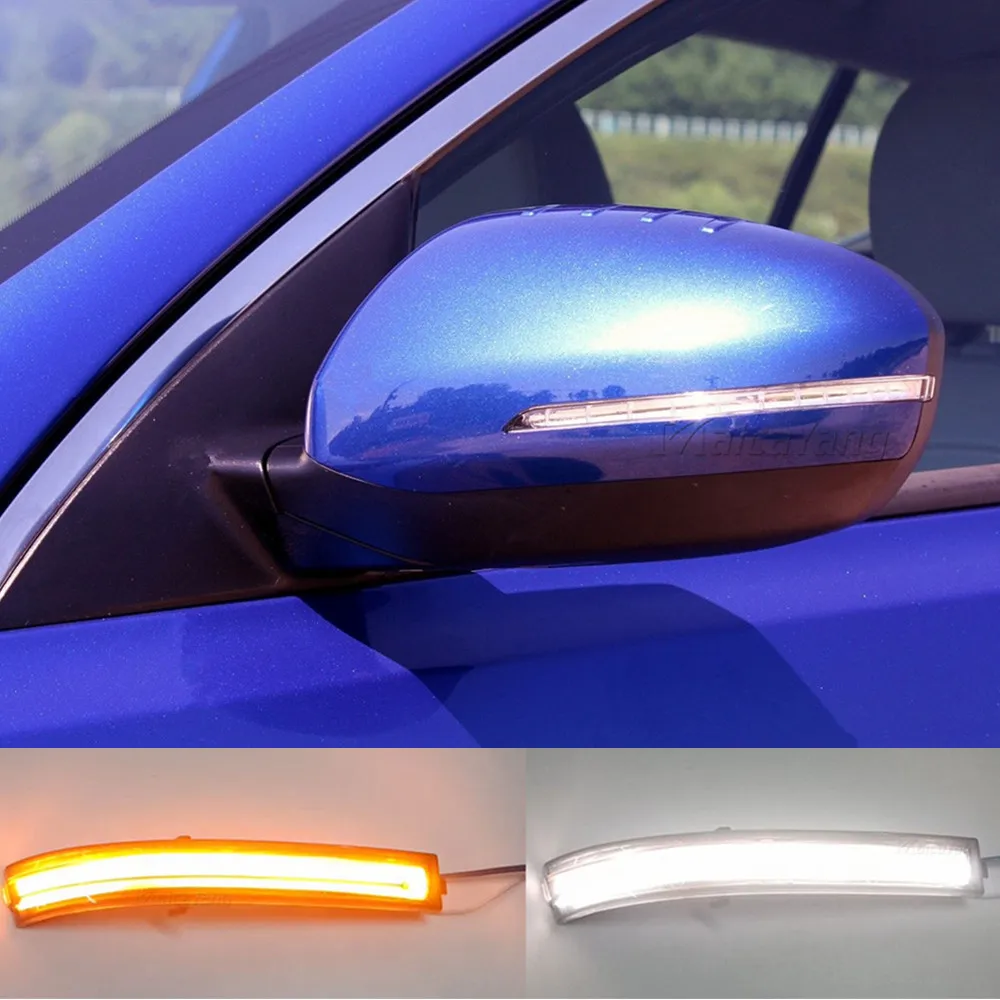 

Dynamic Turn Signal Blinker LED Side Wing Rearview Mirror Indicator Repeater Light White Yellow For Kia Optima K5 TF 2011-2015