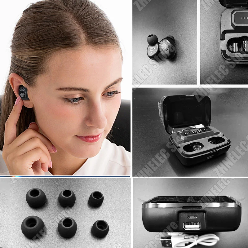 Оригинальные F9 беспроводные наушники TWS Bluetooth 5,0 наушники HIFI спортивные для бега IPX7 водонепроницаемые наушники гарнитура с сенсорным управлением