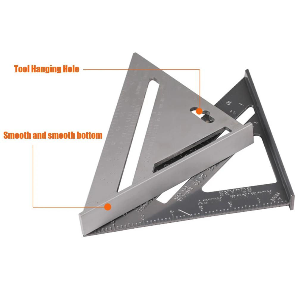 

Triangular Angle Protractors Aluminum Alloy Square Speed Measuring Ruler for Framing Building LB88