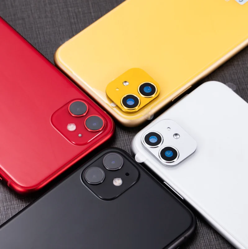 50 шт./лот, 4 цвета, наклейка на рассеиватель для iPhone XR/8, крышка для камеры, сменная на iPhone 11, Защитная пленка для камеры