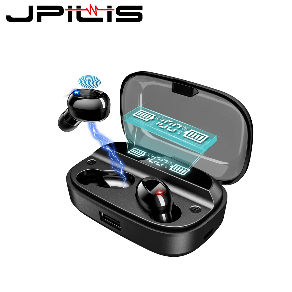 TWS Bluetooth 5 0 наушники беспроводные с микрофонами сенсорное управление спортивная