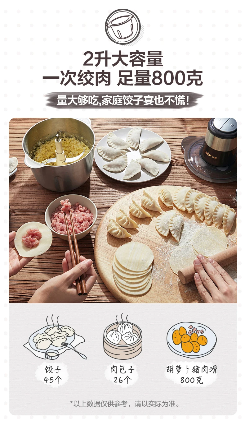 Портативная мульти электрическая мясорубка 2L из нержавеющей стали блендеры Миксер для детского питания кухонная техника мясорубка