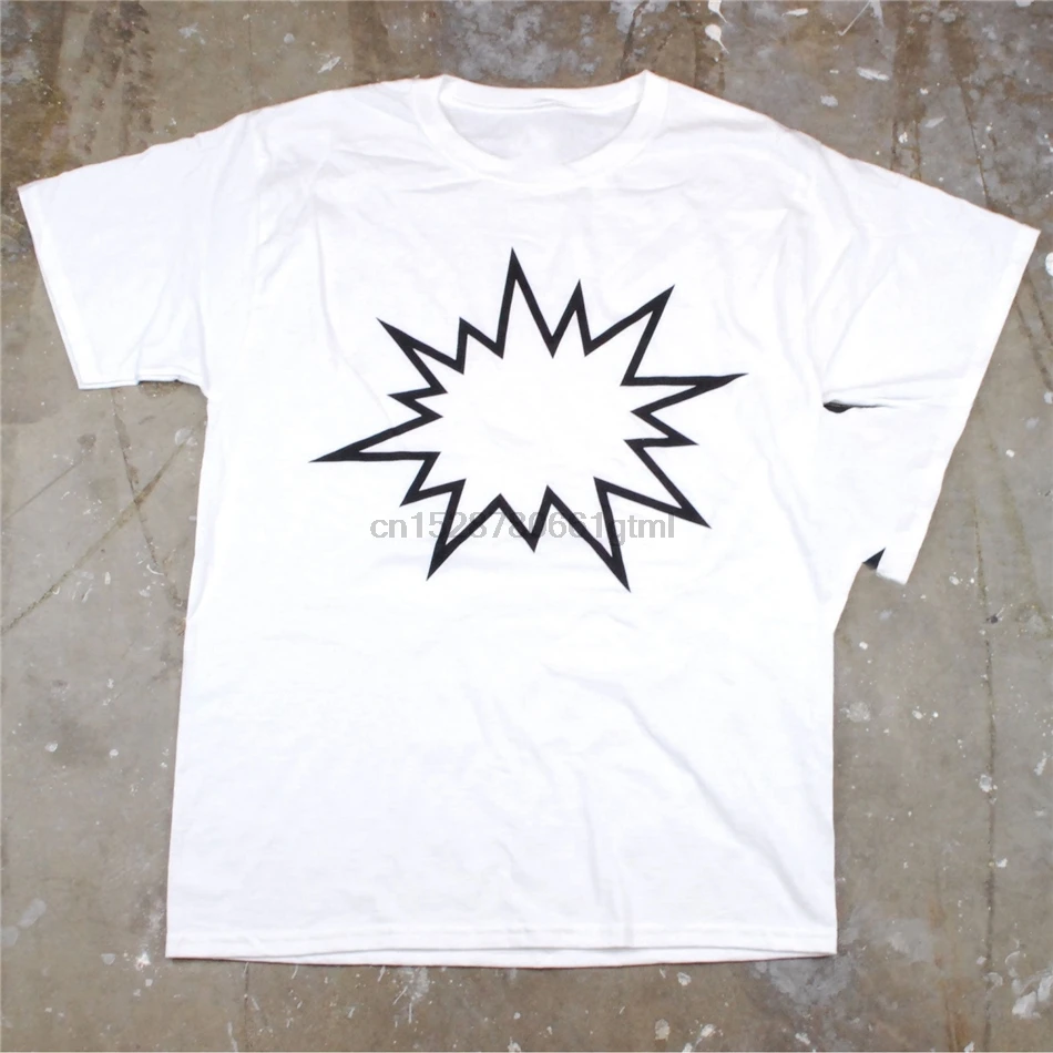 Mens Simple Minimal Modern Art Graphic Pow Bang Humor T Shirt New White M Xl 2Xl 13Xl Tee |