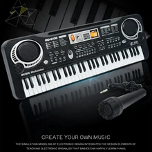 61-ключ мульти-Функция электронный фортепианный микрофон Детский образовательный музыкальный инструмент игрушки