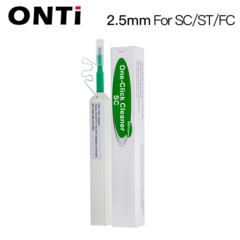 ONTi 2pcs FTTH Optical Fiber Pen Cleaner Tool 2 5mm SC FC ST 1 25mm LC 2
